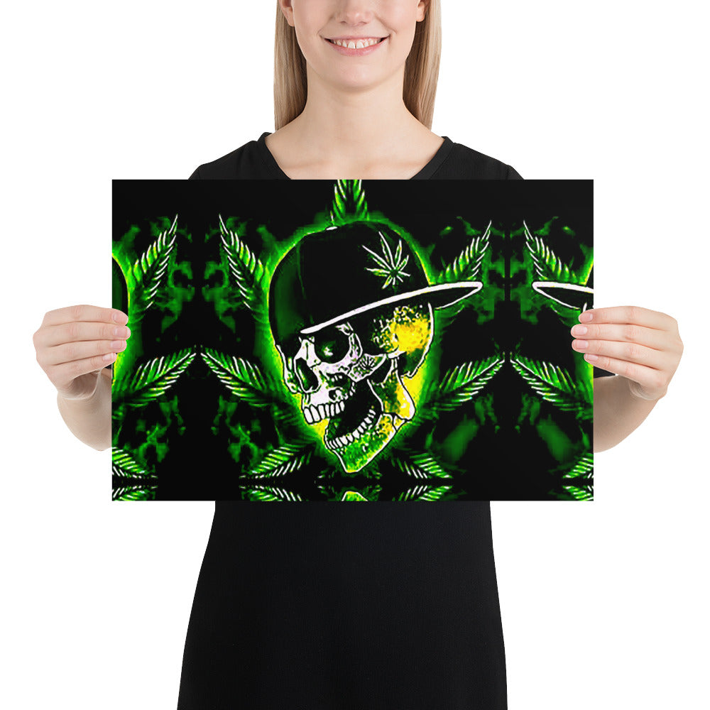 Skull Weed Poster