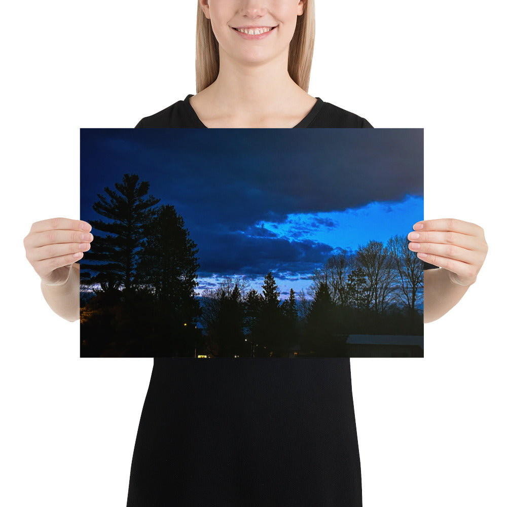 Deep Cyan Sky Poster