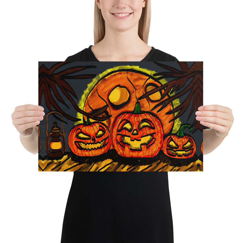 MoonLight Pumpkins Poster