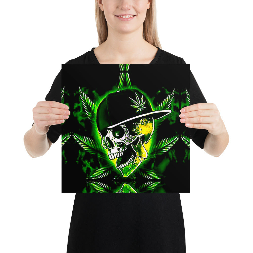 Skull Weed Poster