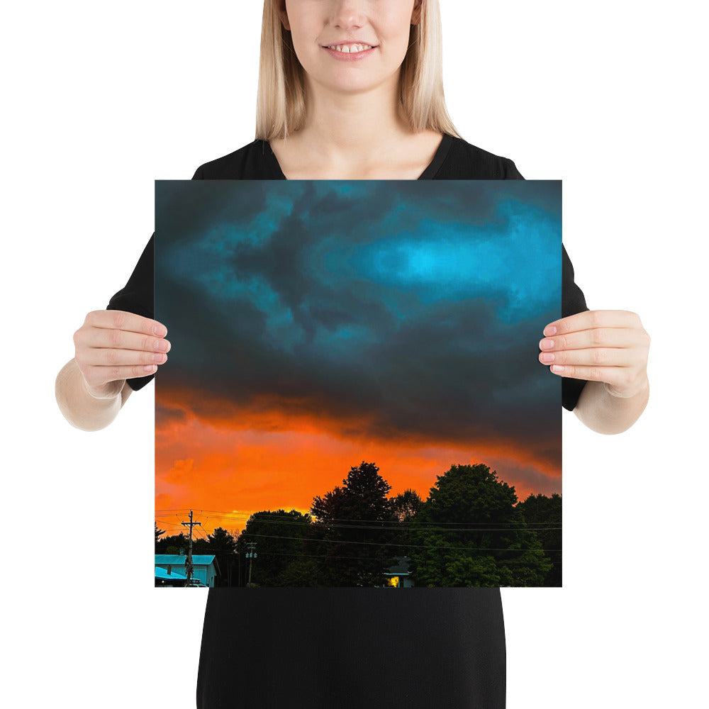 Blue Sky Sunset Poster