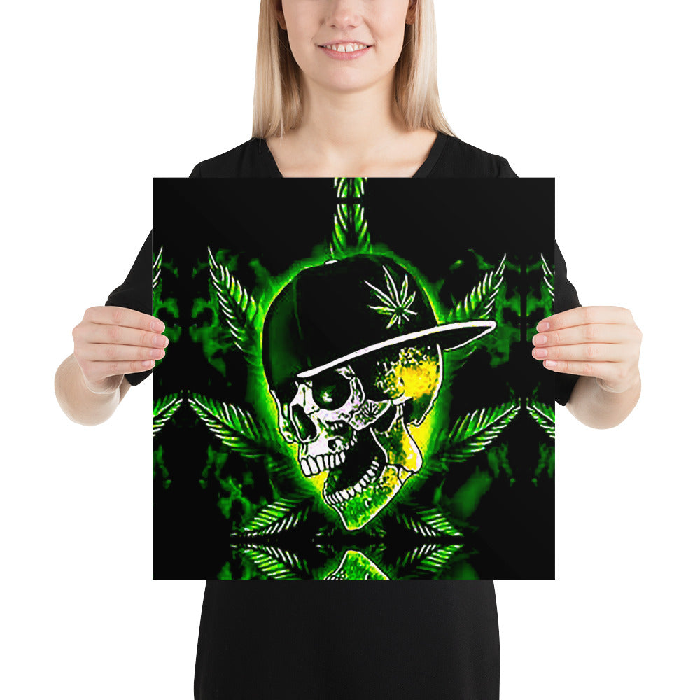 Skull Weed Poster