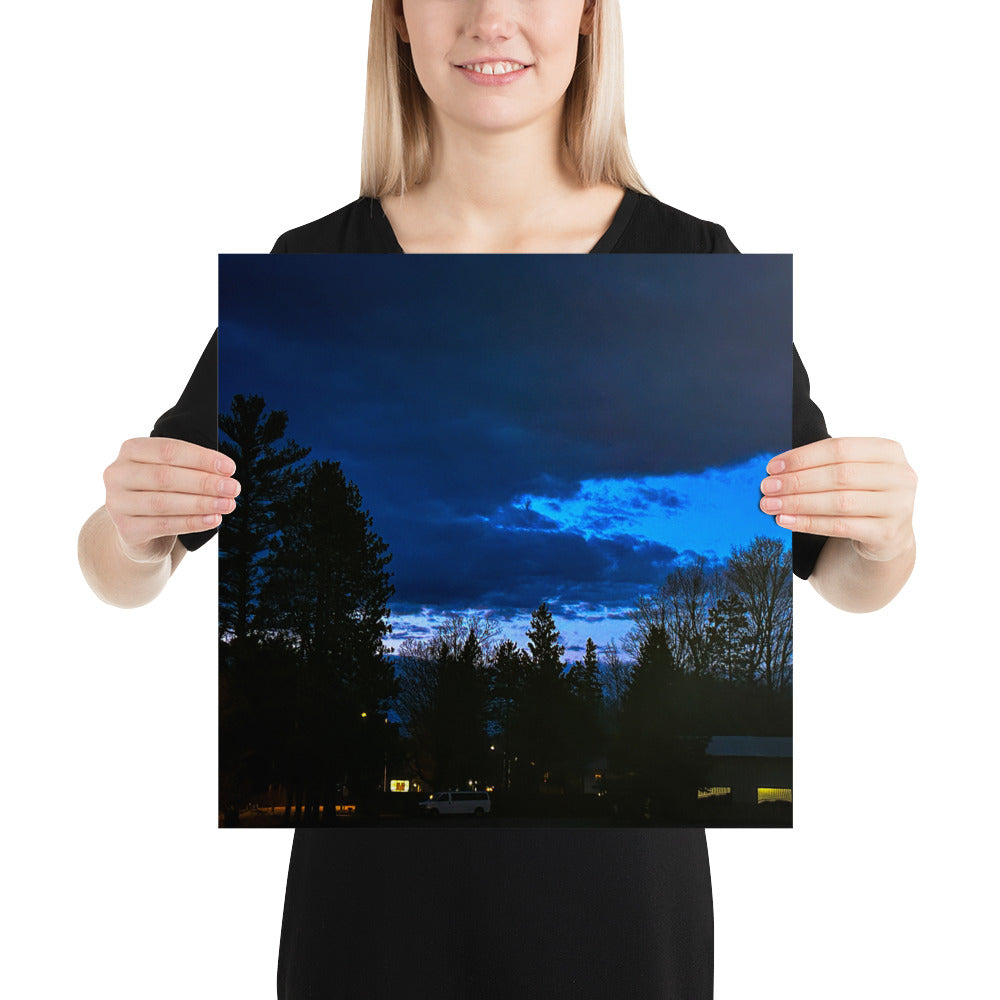 Deep Cyan Sky Poster