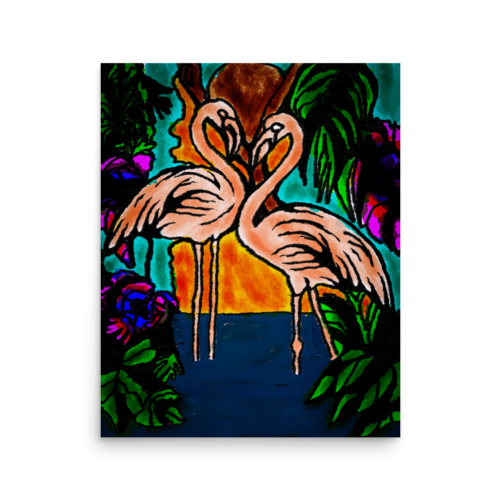 Flamingo Vibe Poster