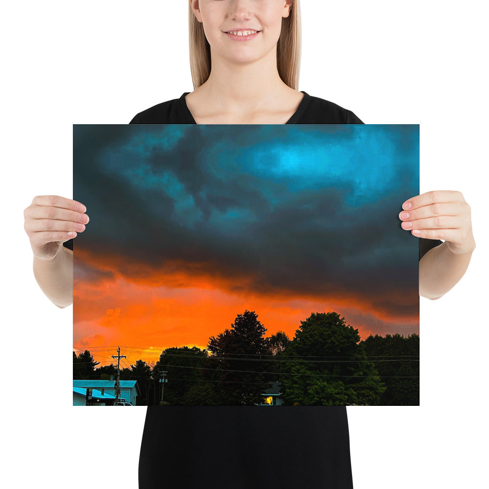 Blue Sky Sunset Poster