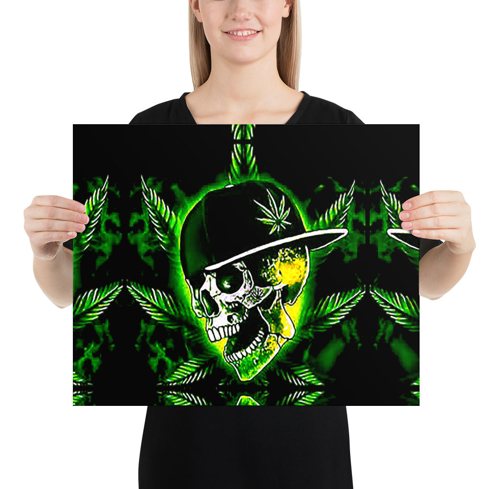 Skull Weed Poster