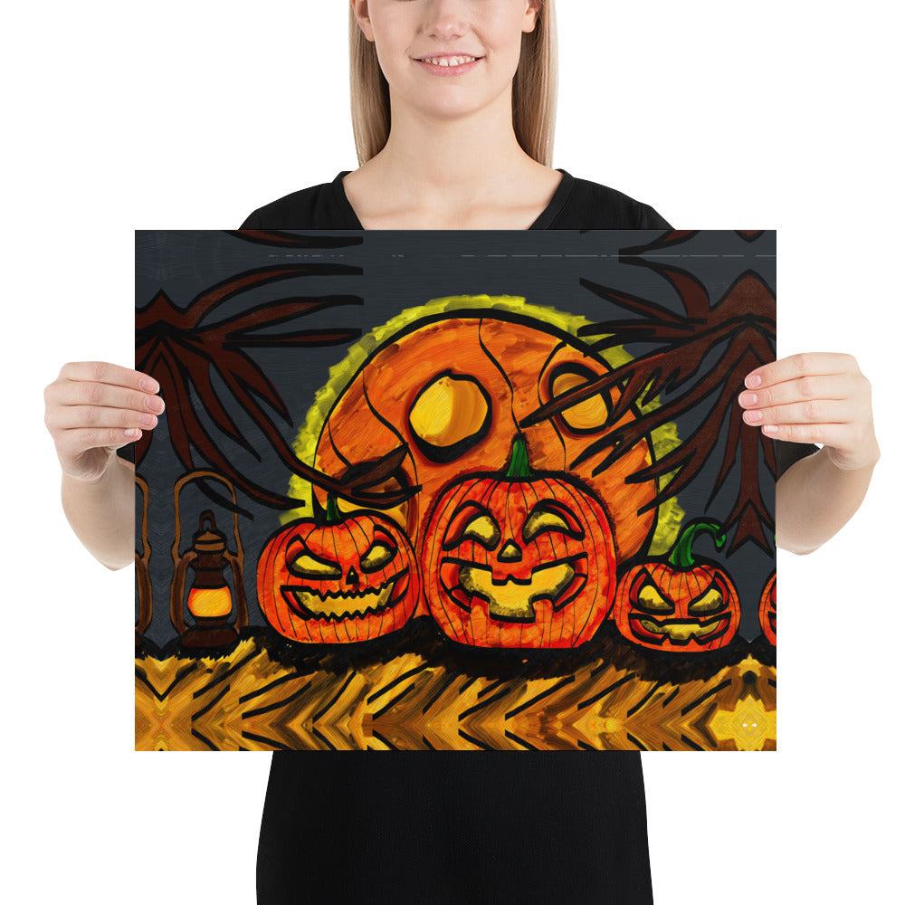 MoonLight Pumpkins Poster