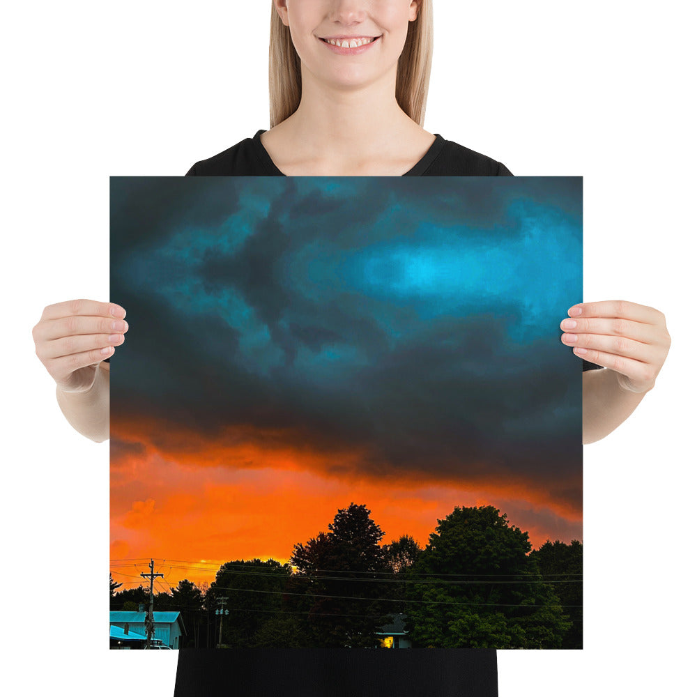 Blue Sky Sunset Poster