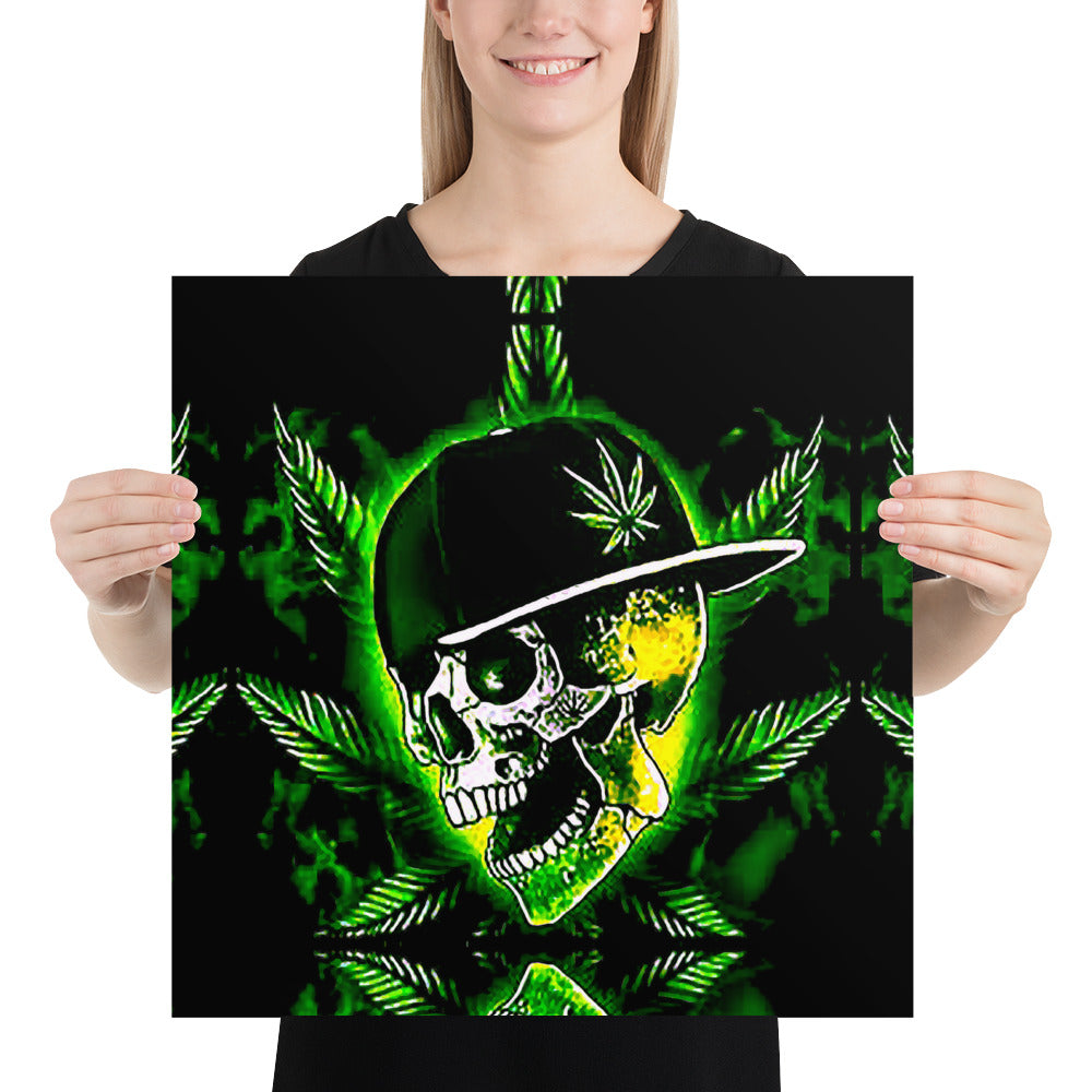 Skull Weed Poster