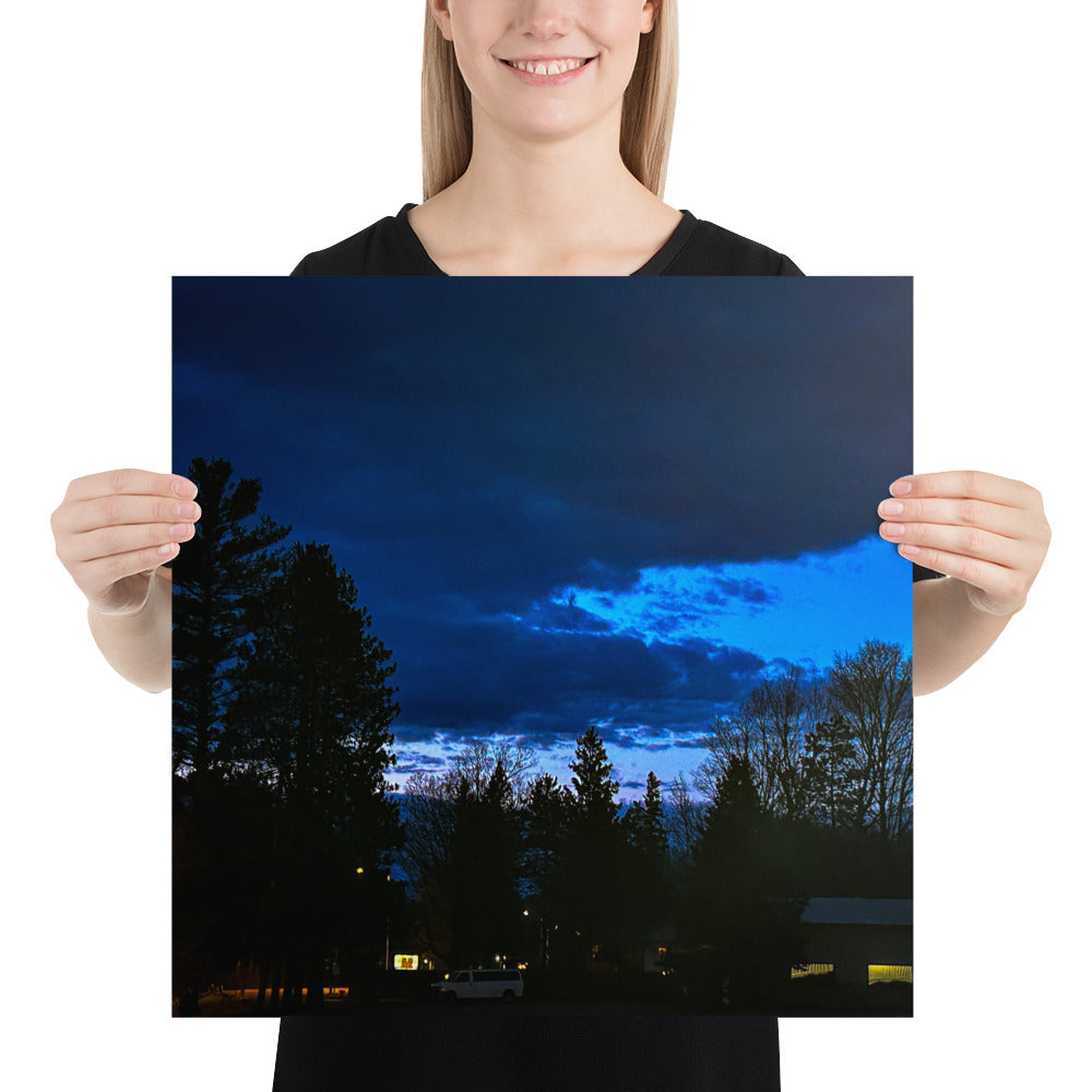 Deep Cyan Sky Poster