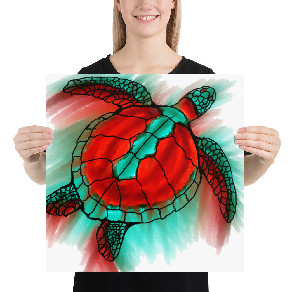 Melt Sea Turtle Poster