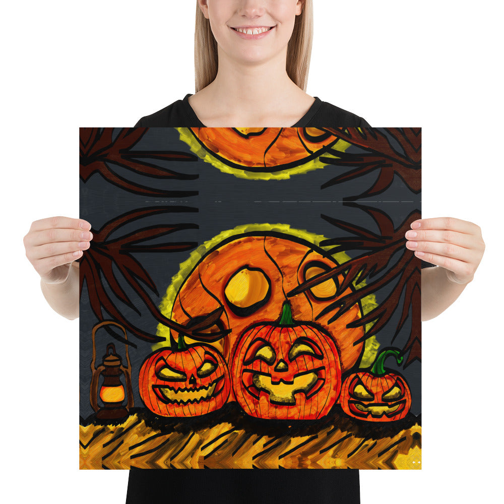 MoonLight Pumpkins Poster