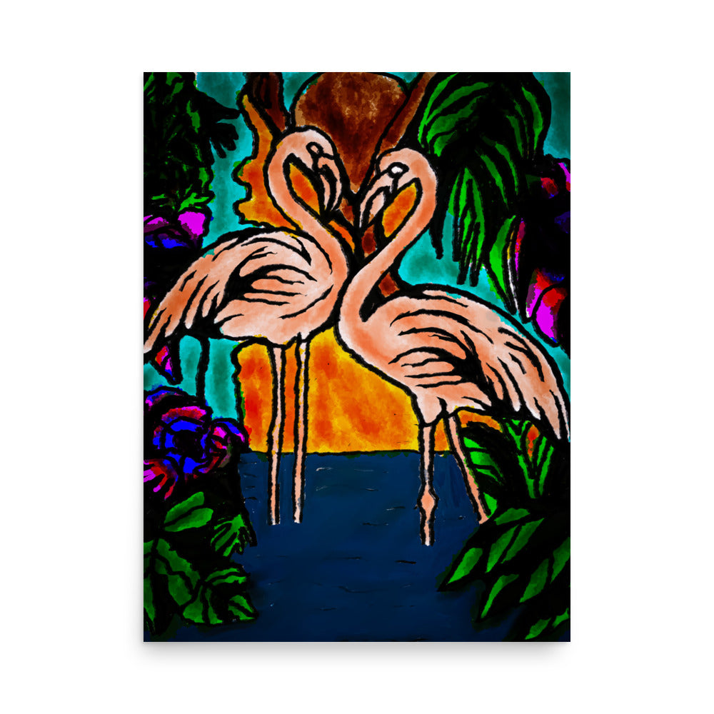 Flamingo Vibe Poster