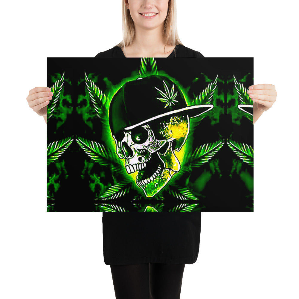 Skull Weed Poster