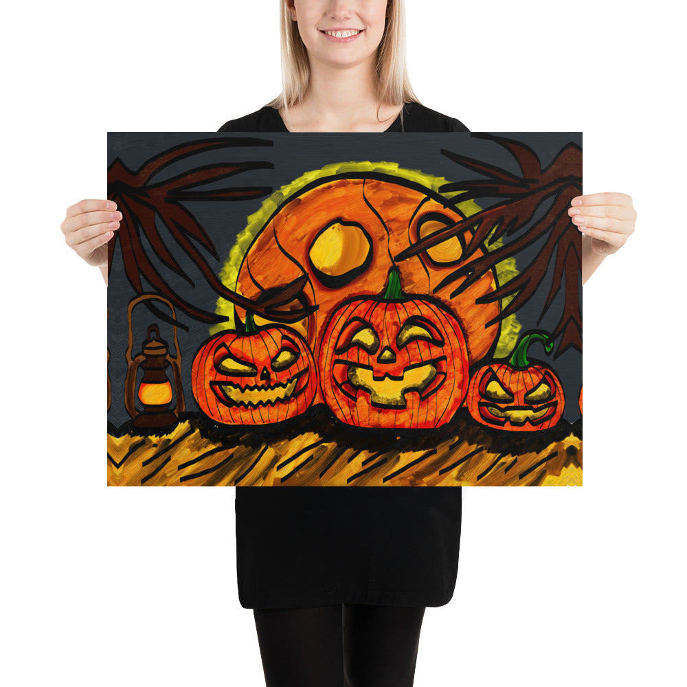 MoonLight Pumpkins Poster