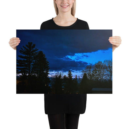 Deep Cyan Sky Poster