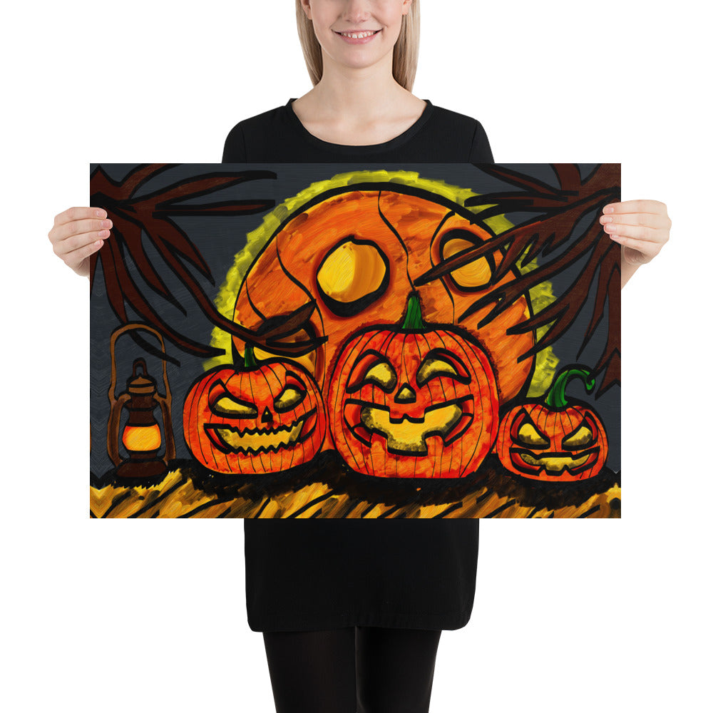 MoonLight Pumpkins Poster