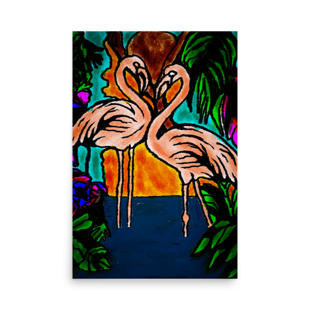 Flamingo Vibe Poster