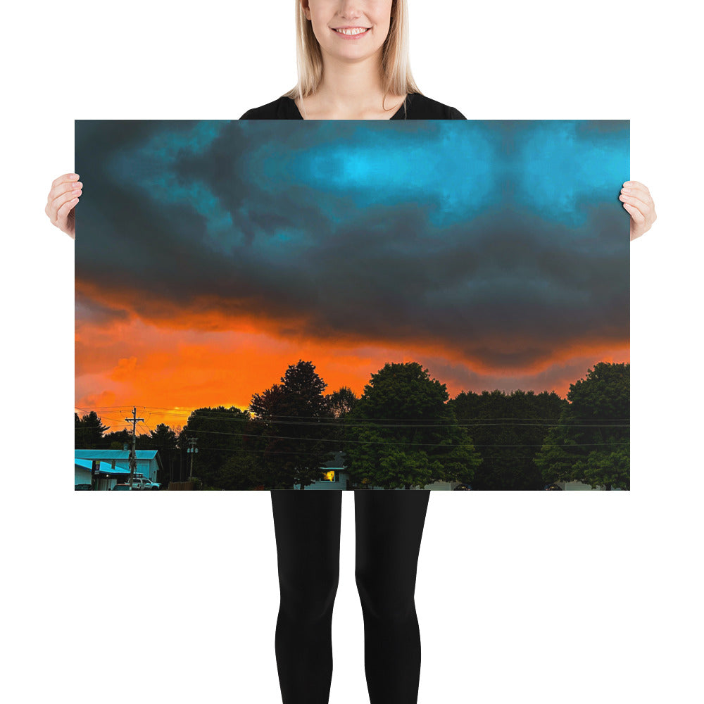 Blue Sky Sunset Poster