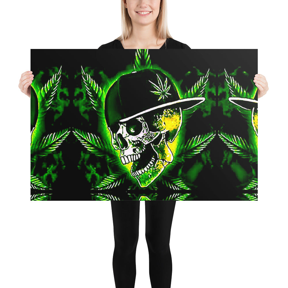 Skull Weed Poster