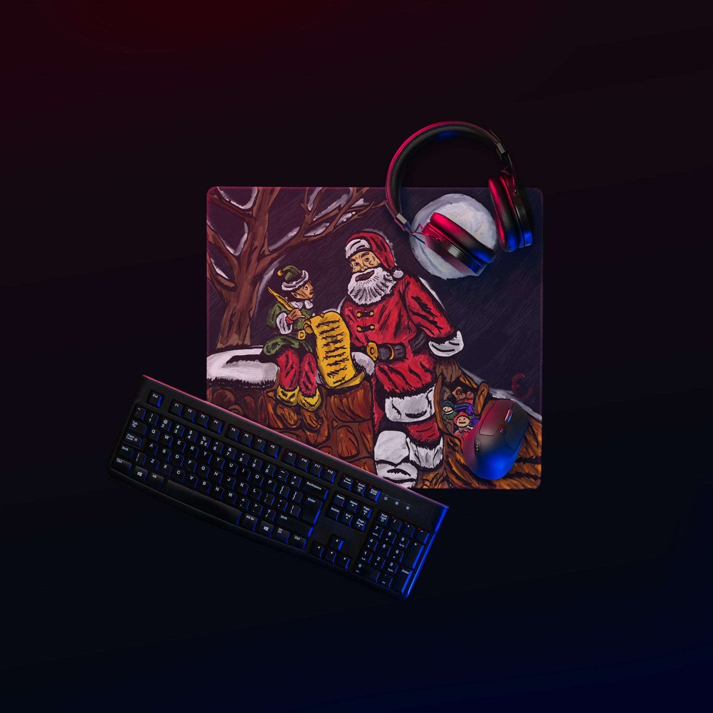 A Night With Santa Gaming mouse pad