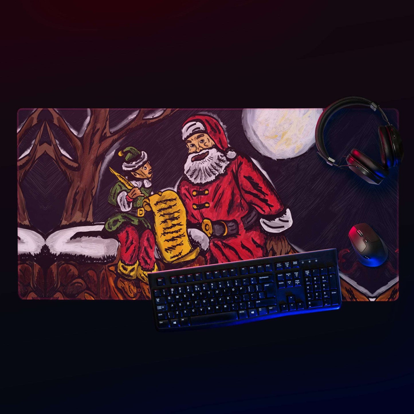 A Night With Santa Gaming mouse pad