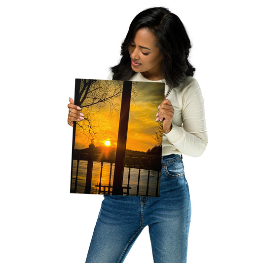 Icey Sunset Metal prints