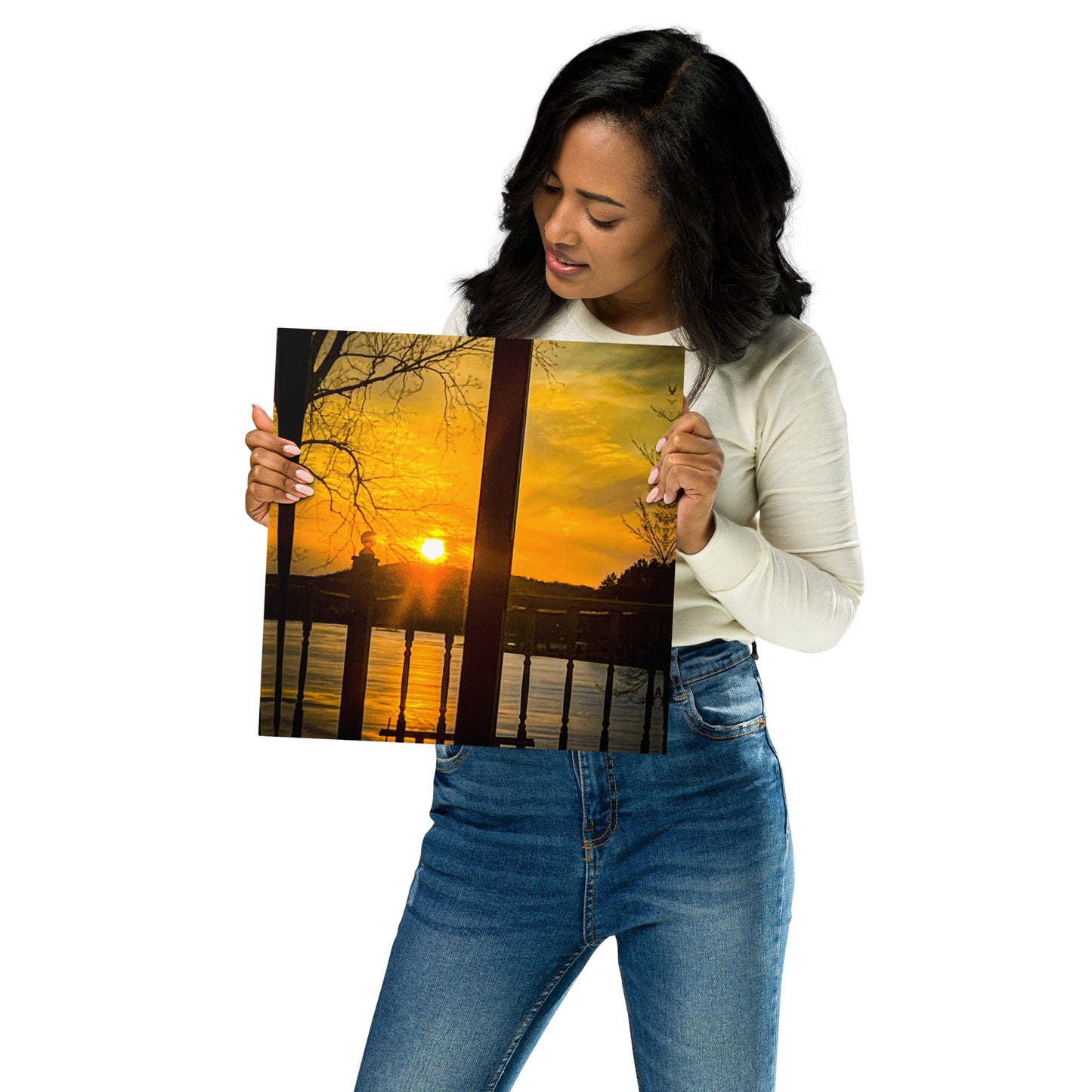 Icey Sunset Metal prints