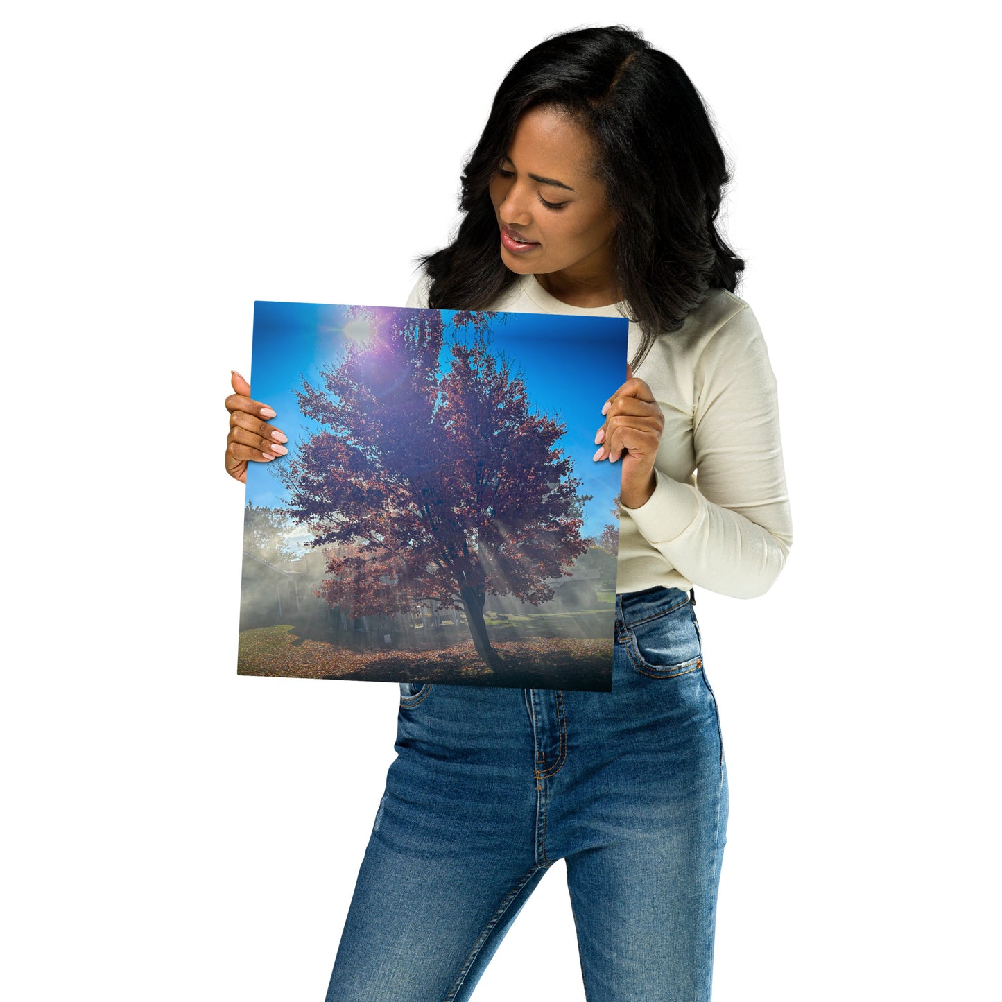 Smokey Tree Color Metal prints