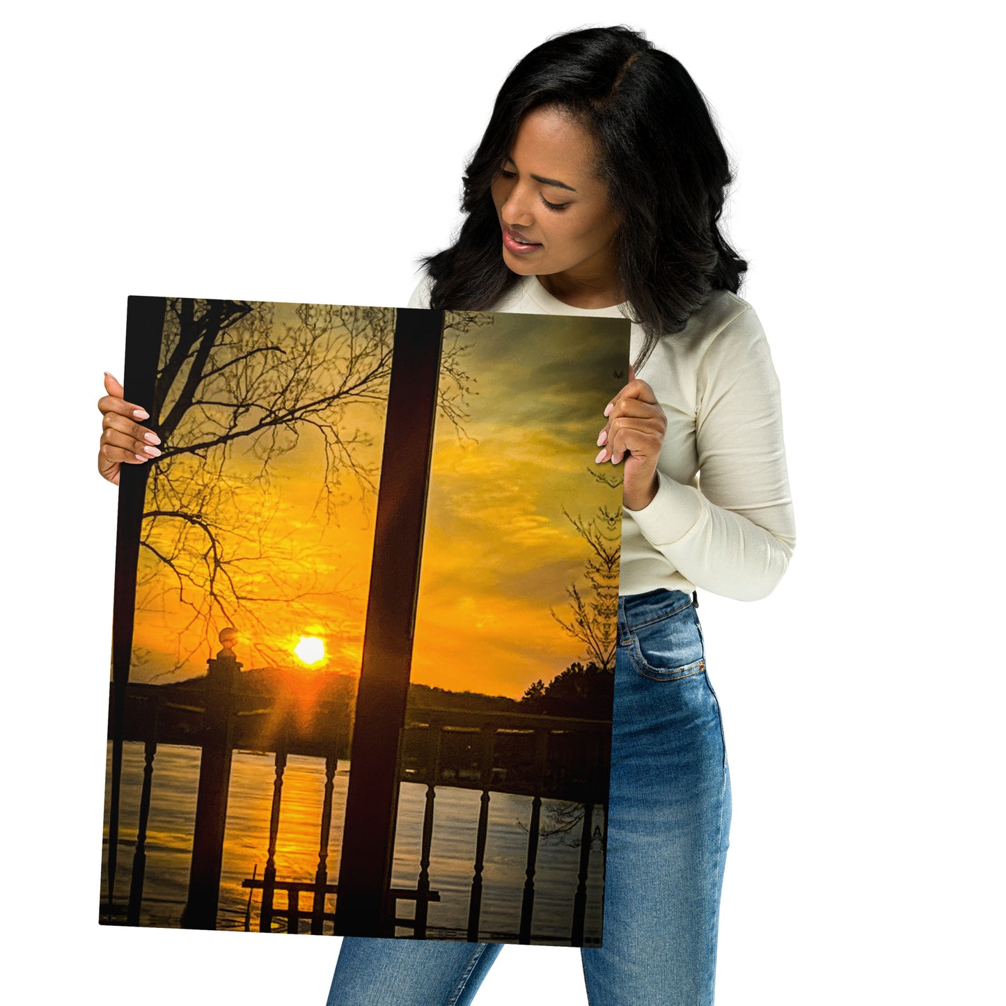 Icey Sunset Metal prints