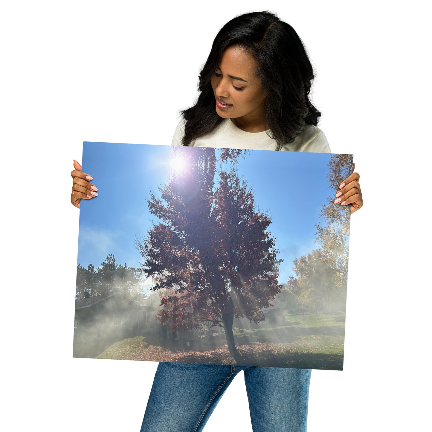 Smokey Tree Metal prints