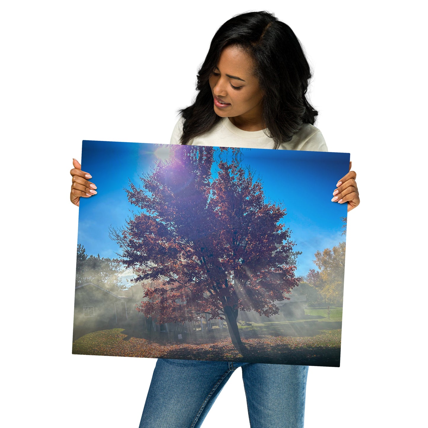 Smokey Tree Color Metal prints