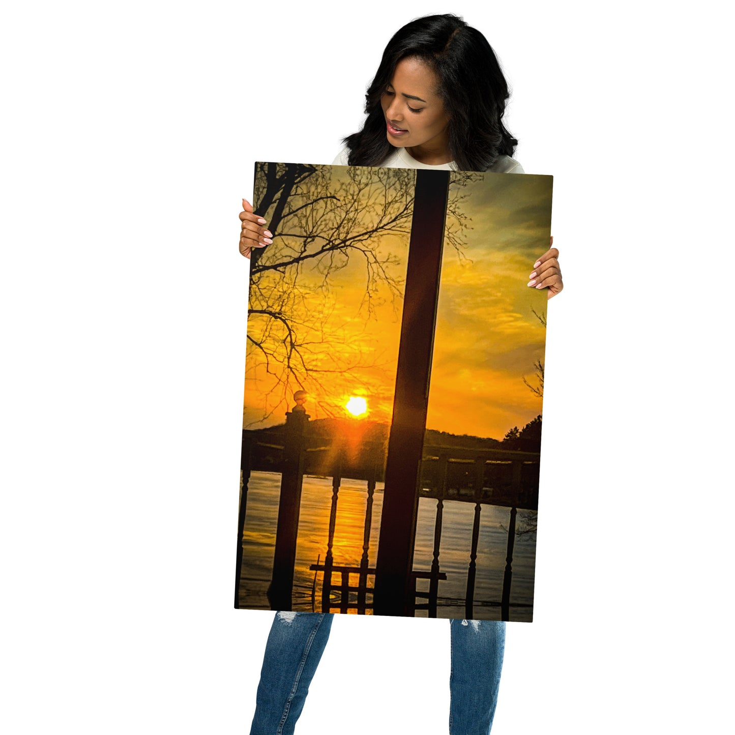 Icey Sunset Metal prints