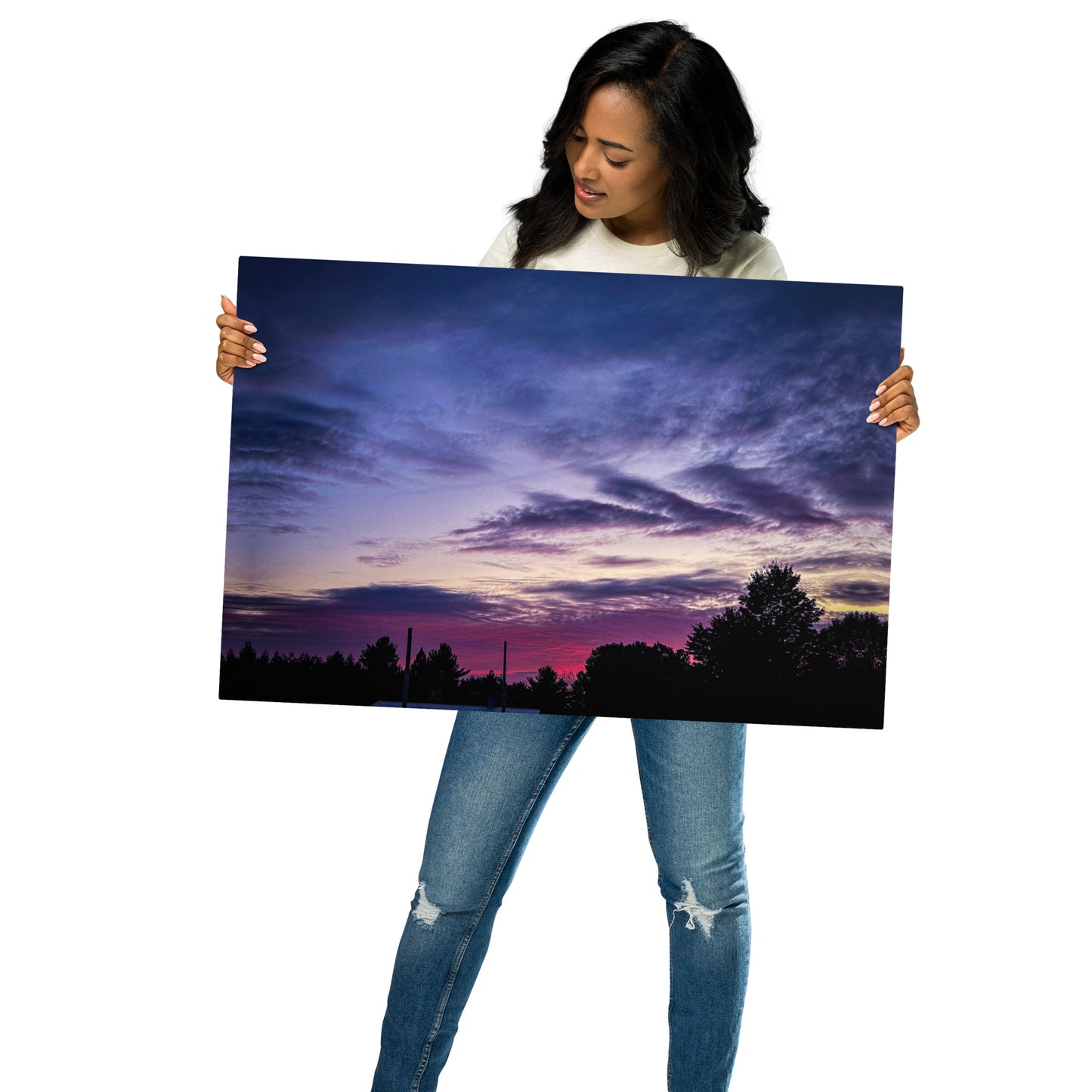 Purple Skylight Metal prints