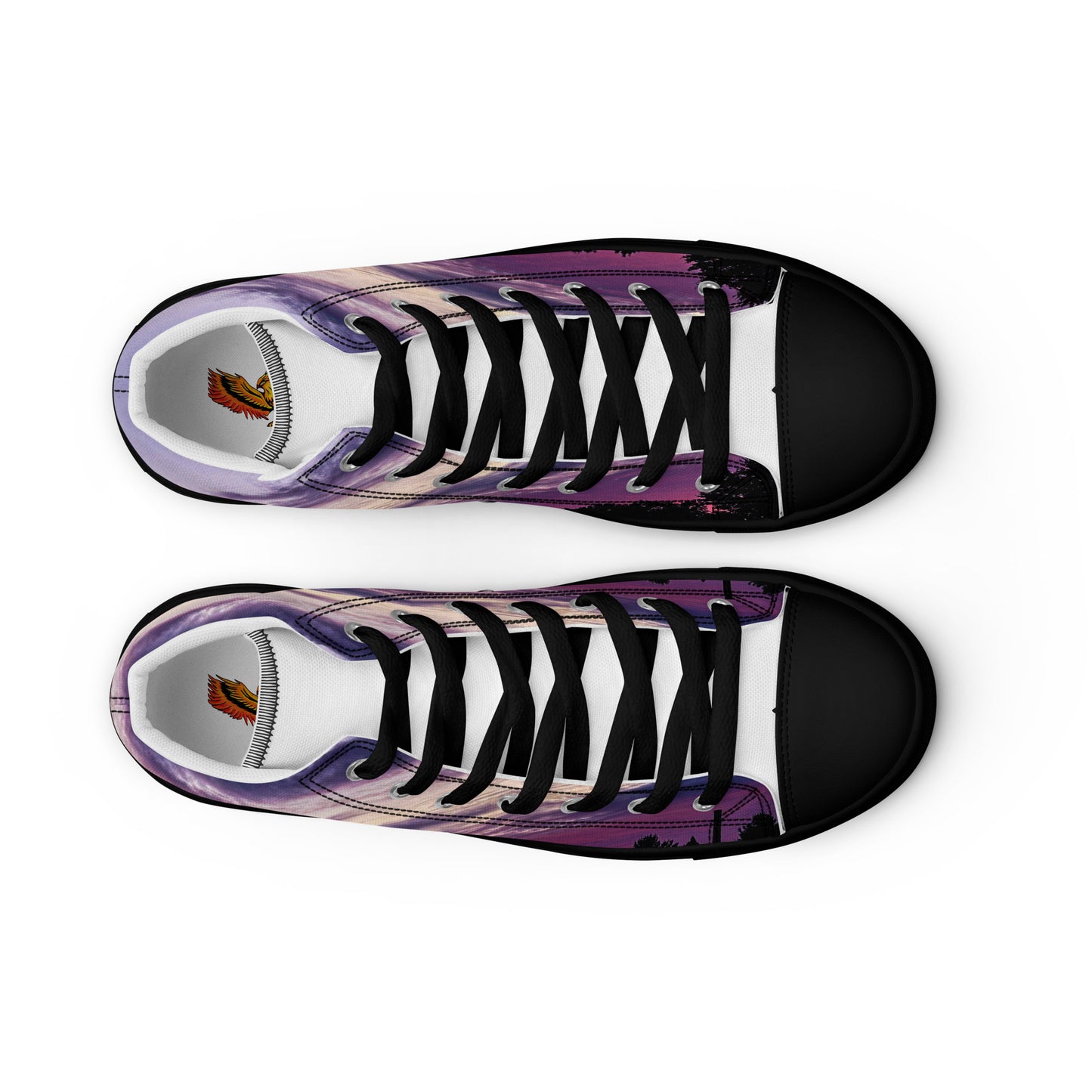 Purple Skylight Men’s high top shoes