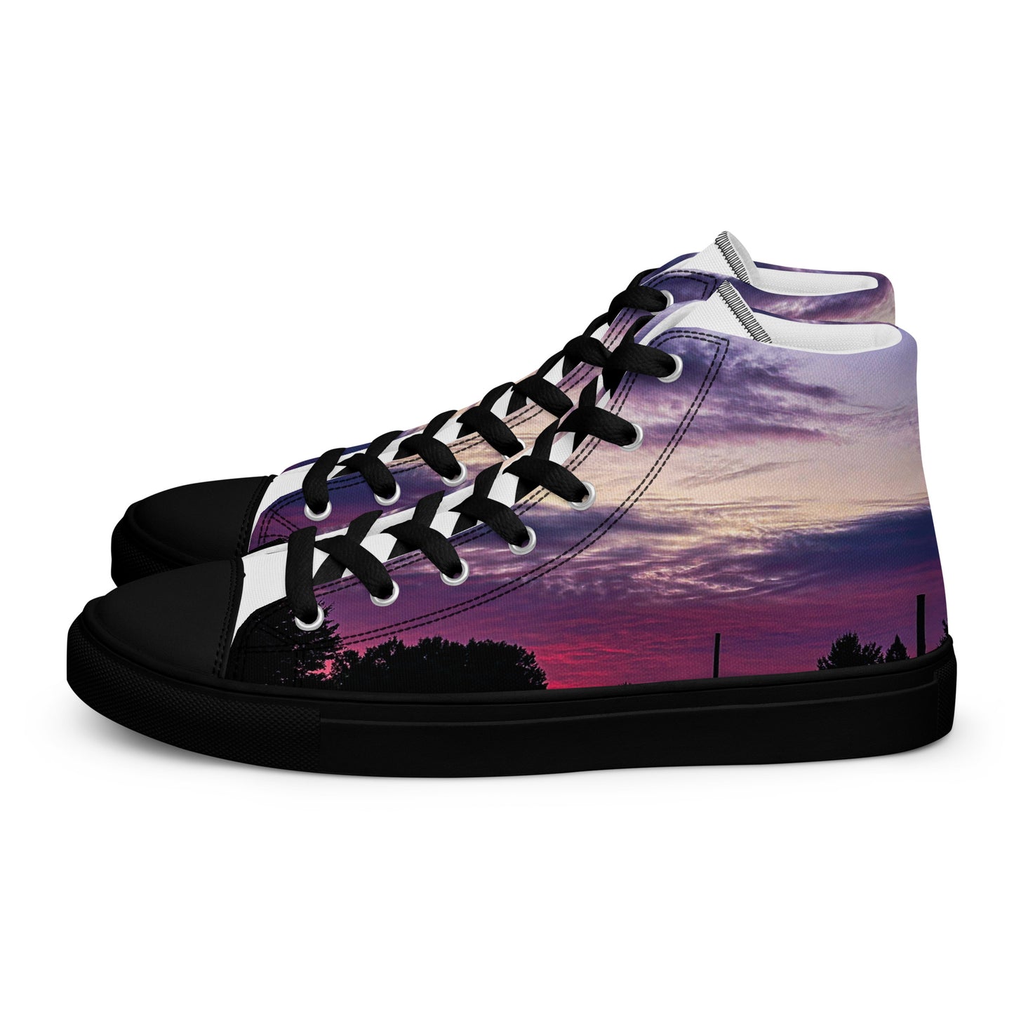 Purple Skylight Men’s high top shoes