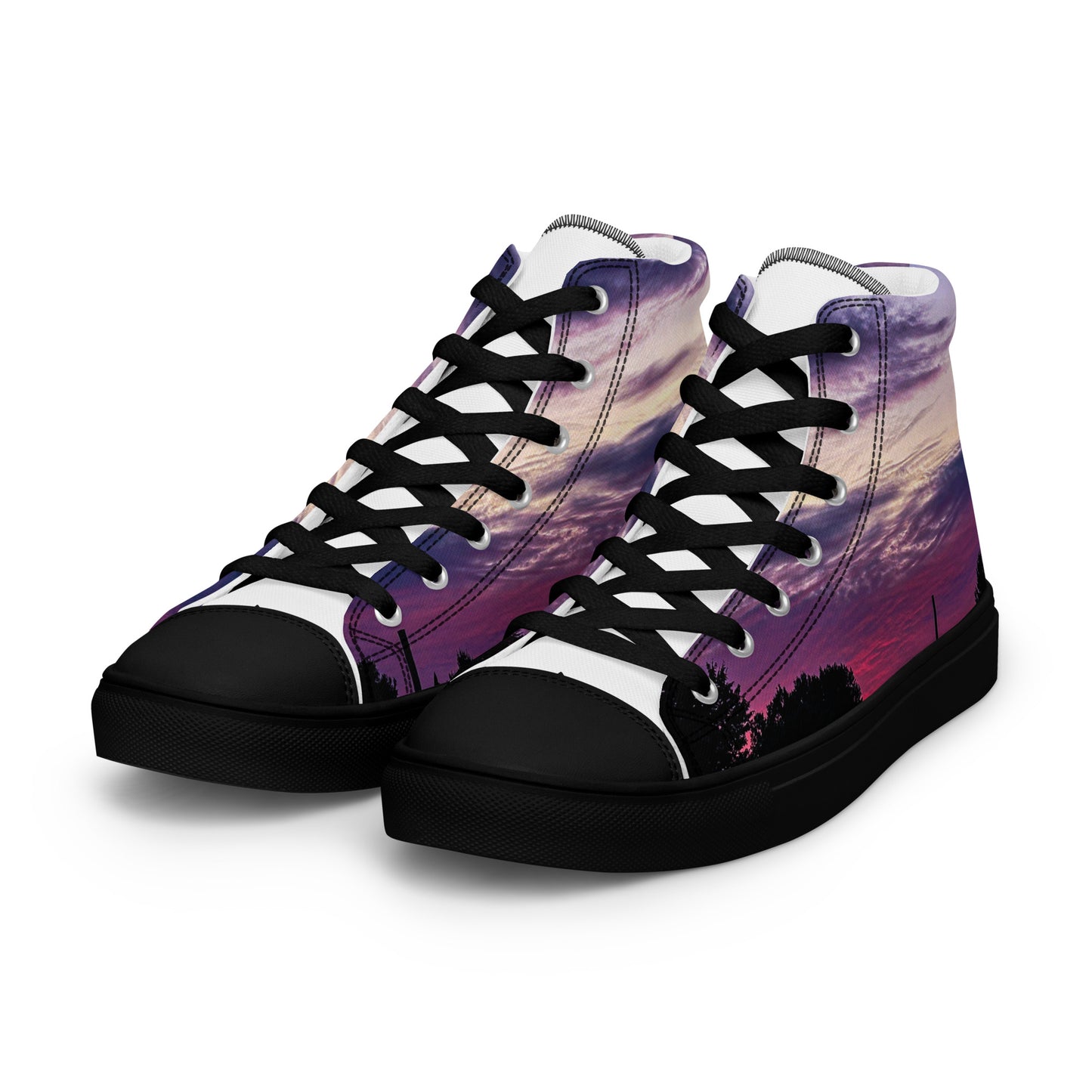 Purple Skylight Men’s high top shoes