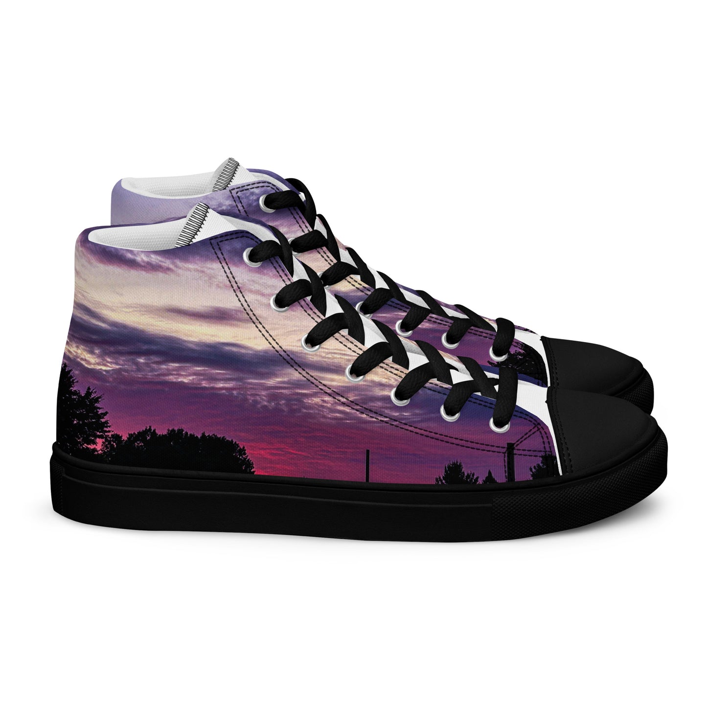 Purple Skylight Men’s high top shoes