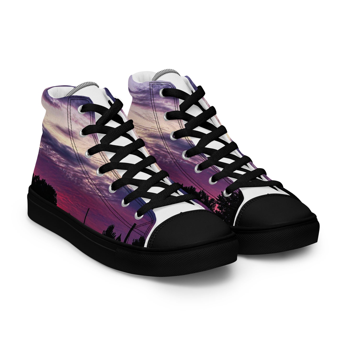 Purple Skylight Men’s high top shoes