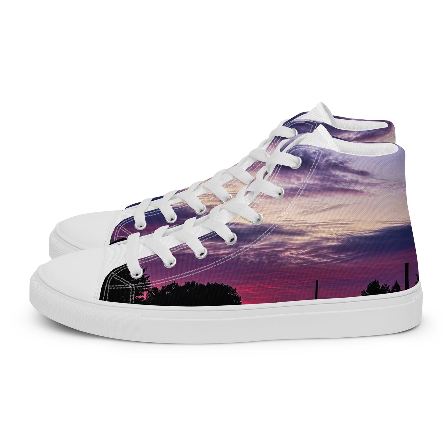 Purple Skylight Men’s high top shoes