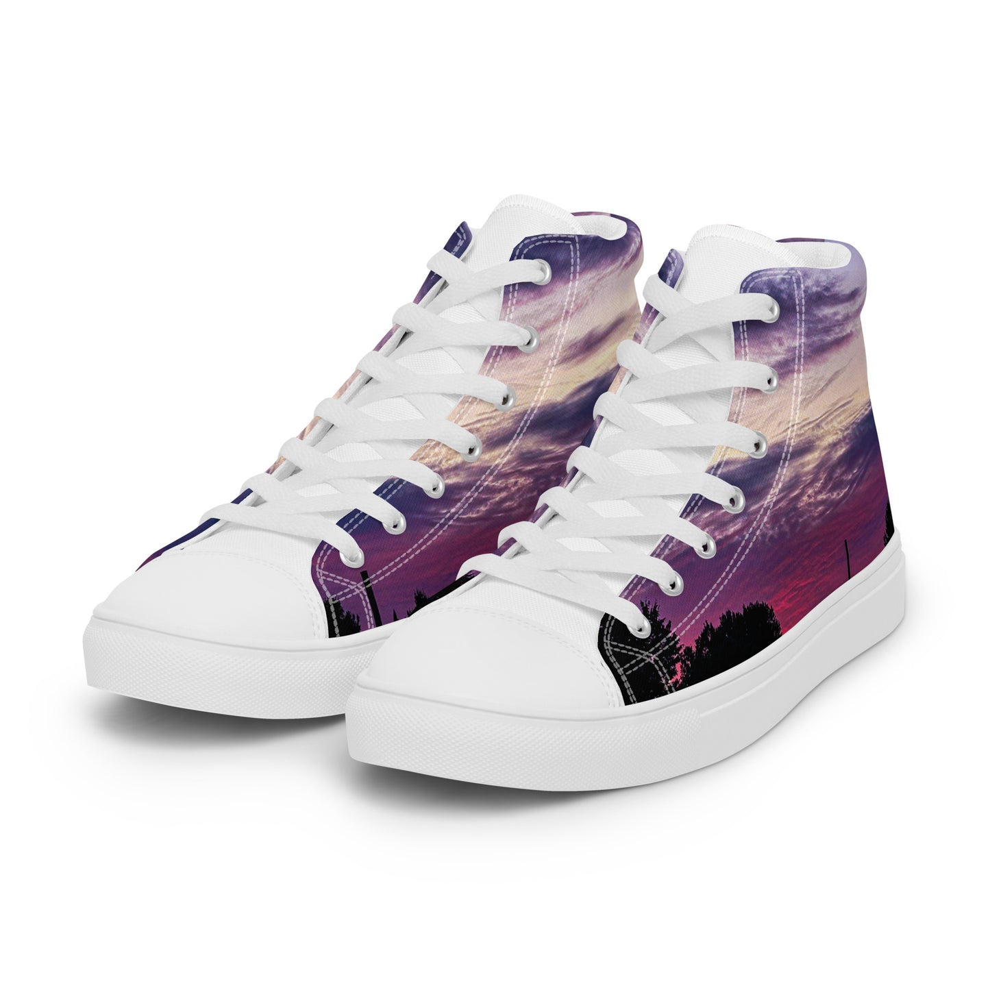 Purple Skylight Men’s high top shoes