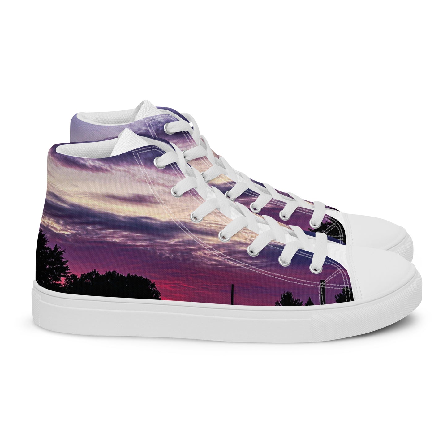 Purple Skylight Men’s high top shoes