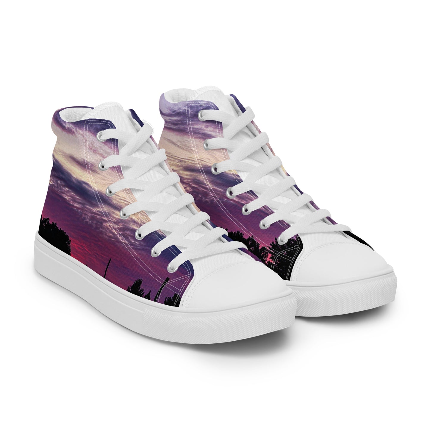 Purple Skylight Men’s high top shoes