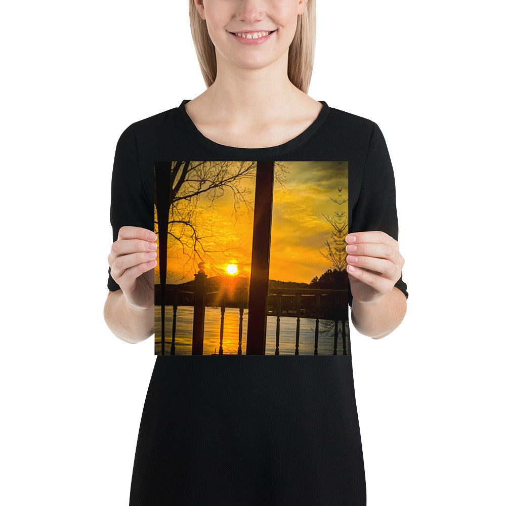 Icey Sunset Photo paper poster