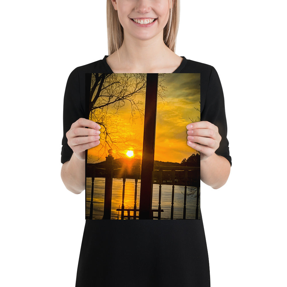 Icey Sunset Photo paper poster