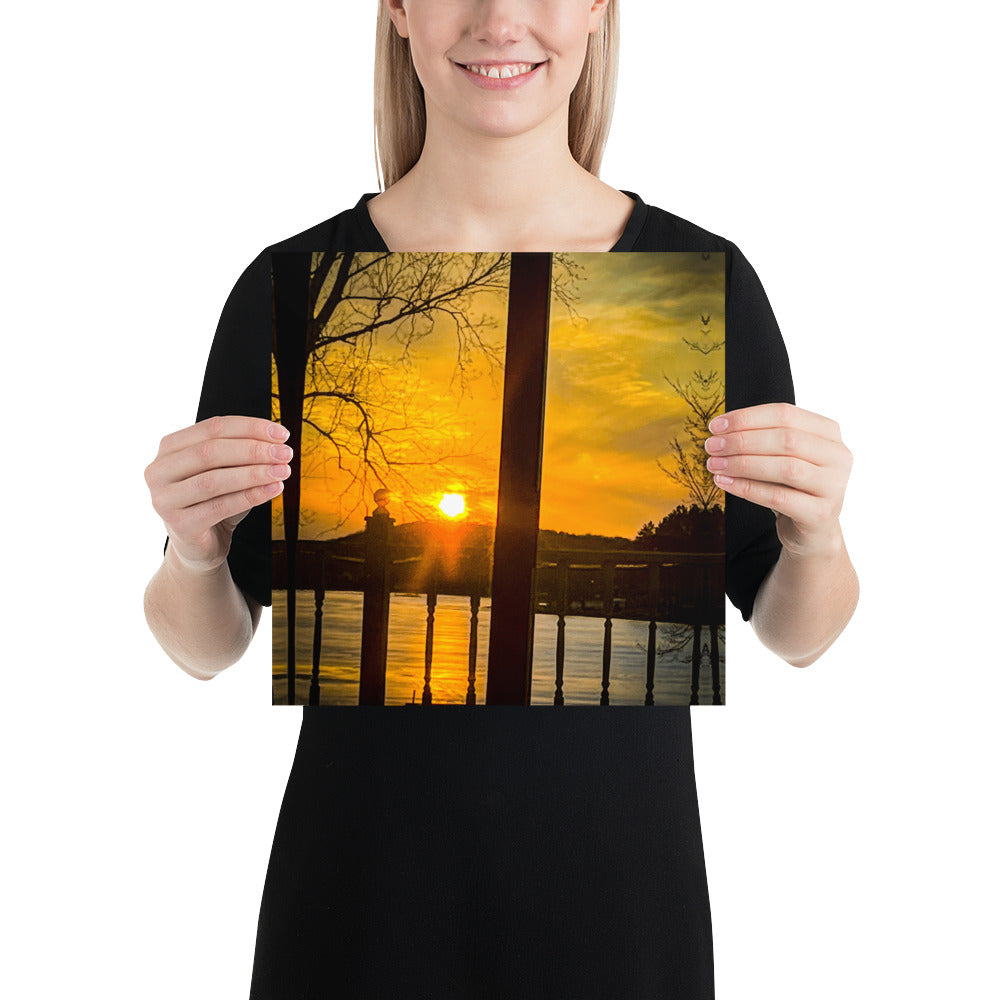 Icey Sunset Photo paper poster