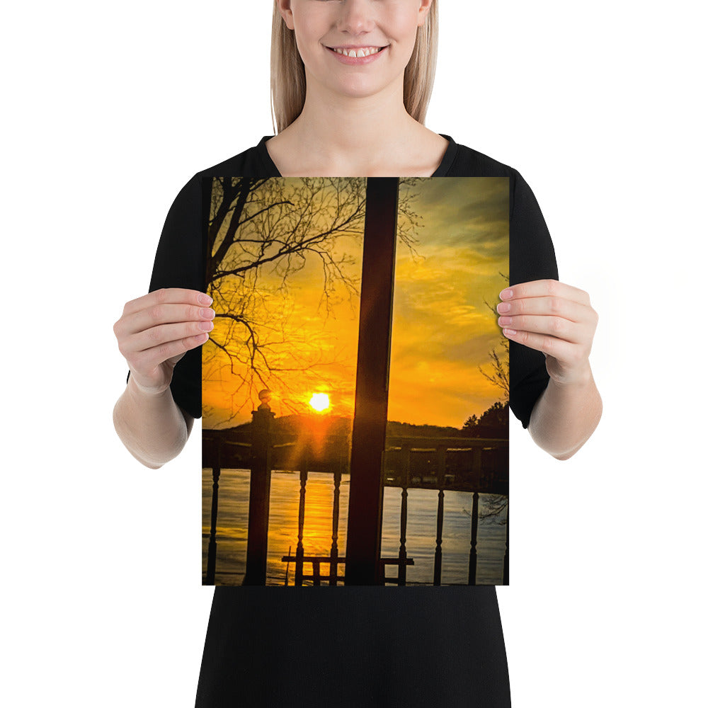 Icey Sunset Photo paper poster