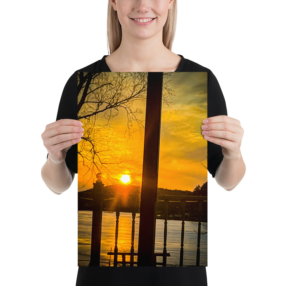 Icey Sunset Photo paper poster