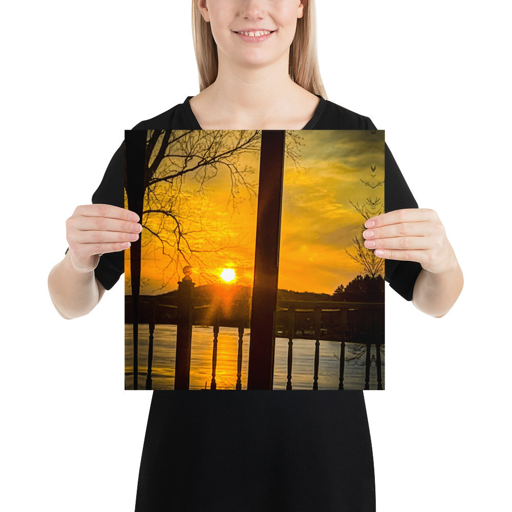 Icey Sunset Photo paper poster