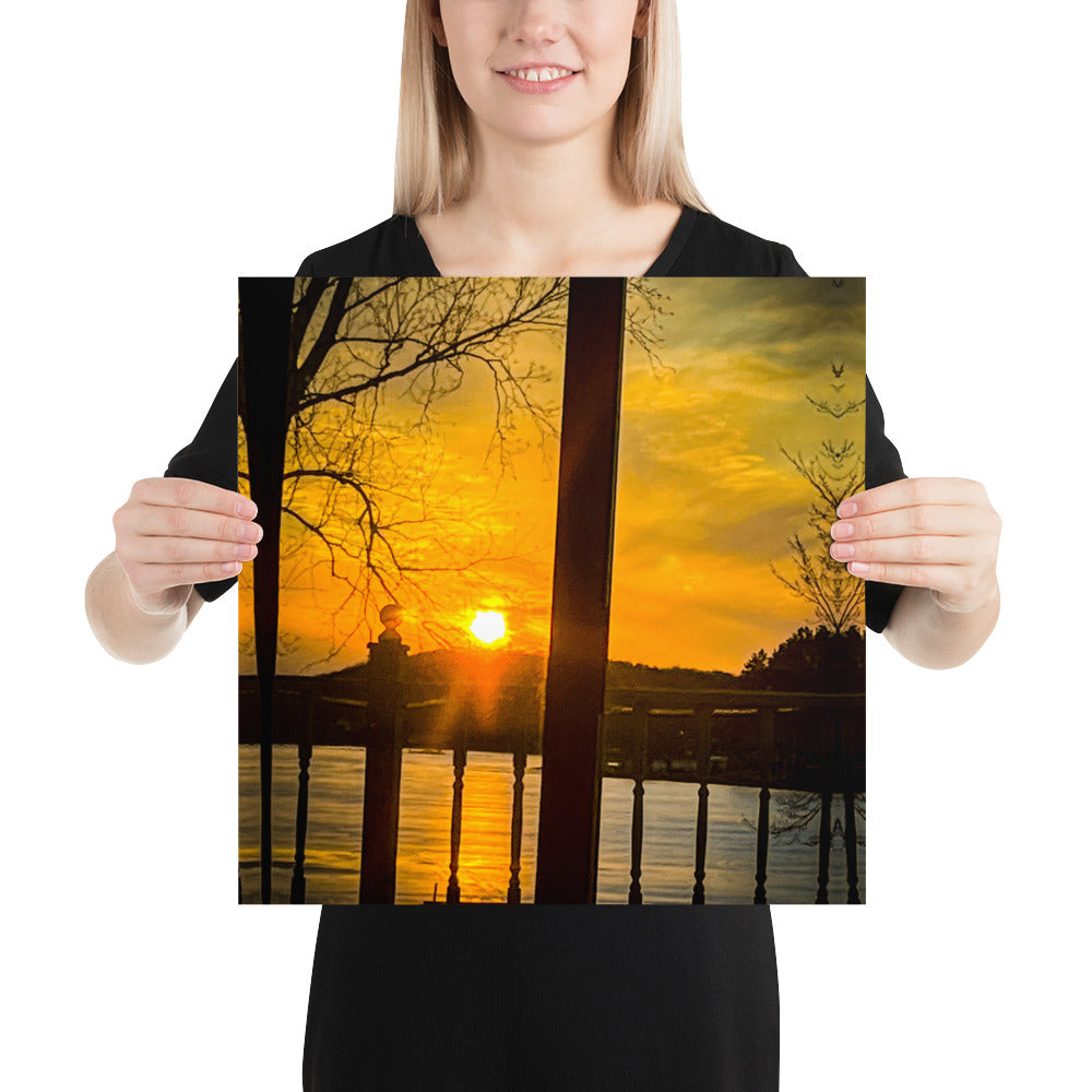 Icey Sunset Photo paper poster